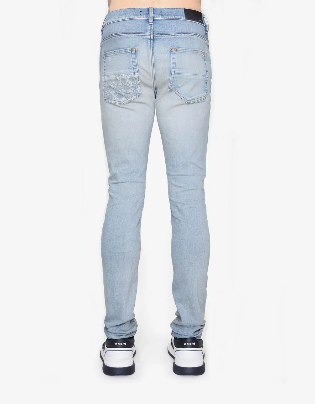 Amiri Blue MA Quad Contrast Skinny Jeans