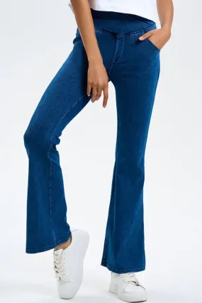 Basic Bae Pocketed Highly Stretchy Bootcut Jeans