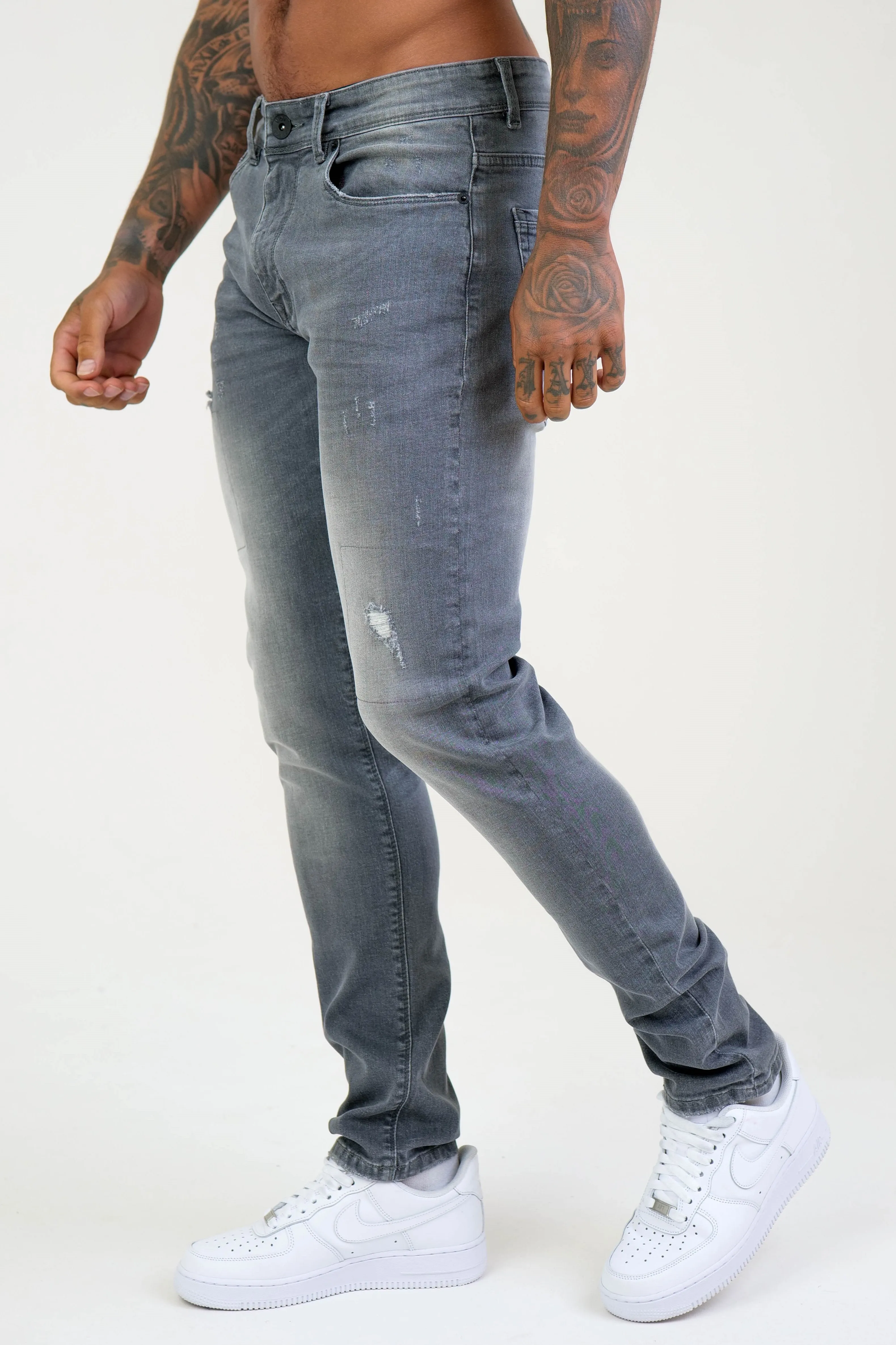 Belmont Tapered Jeans - Grey