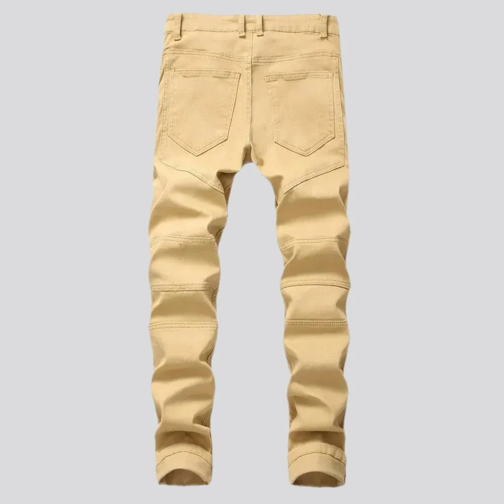 Biker men slim jeans