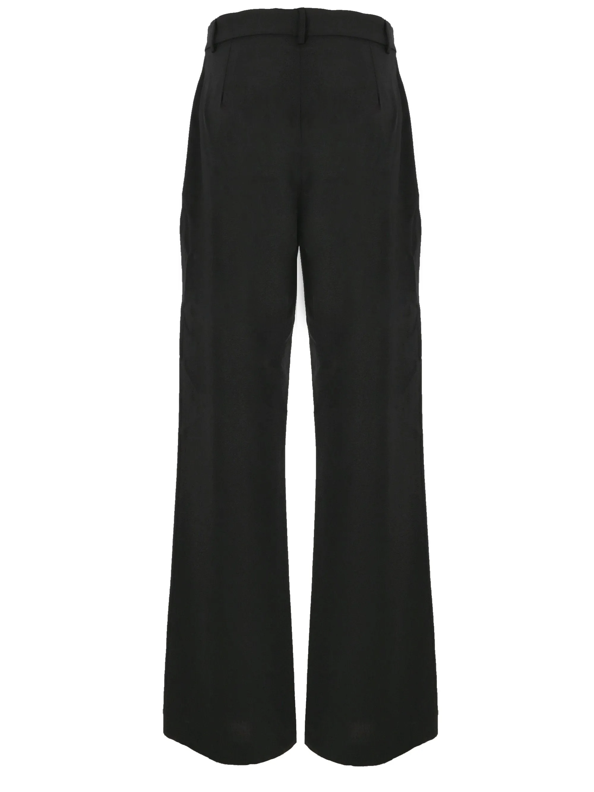 Black Low-Rise Tailored Trousers