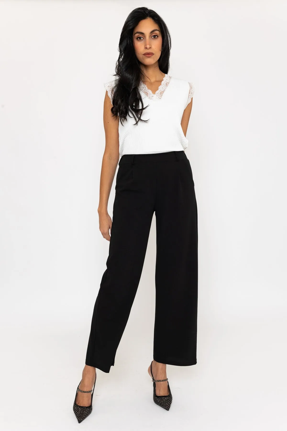 Black Wide Leg Trousers