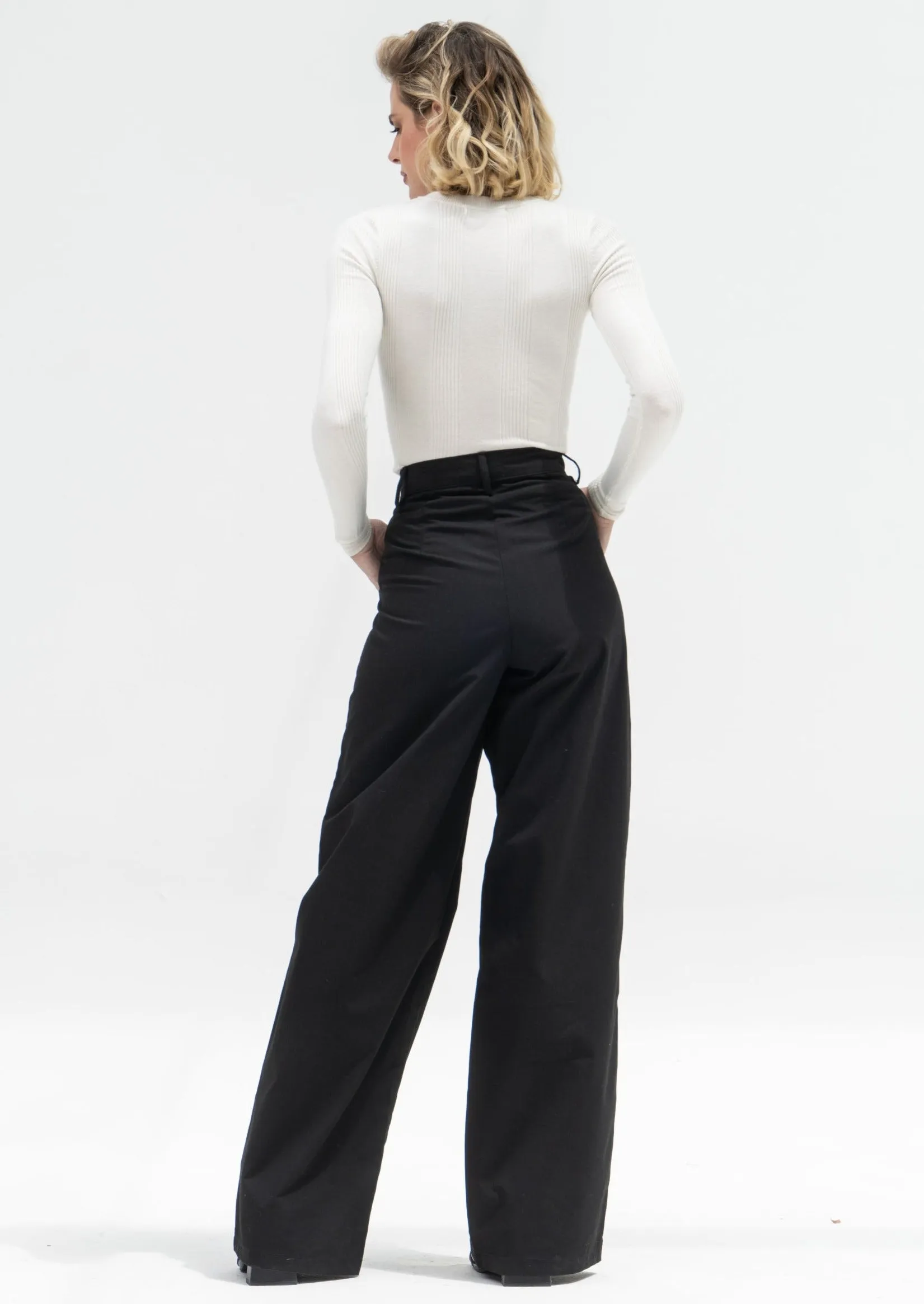 Black Wide Leg Trousers