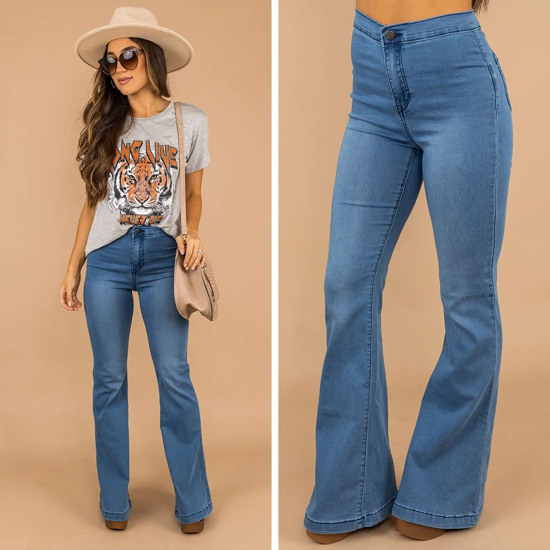 Break It Down Medium Wash Flare Jeans