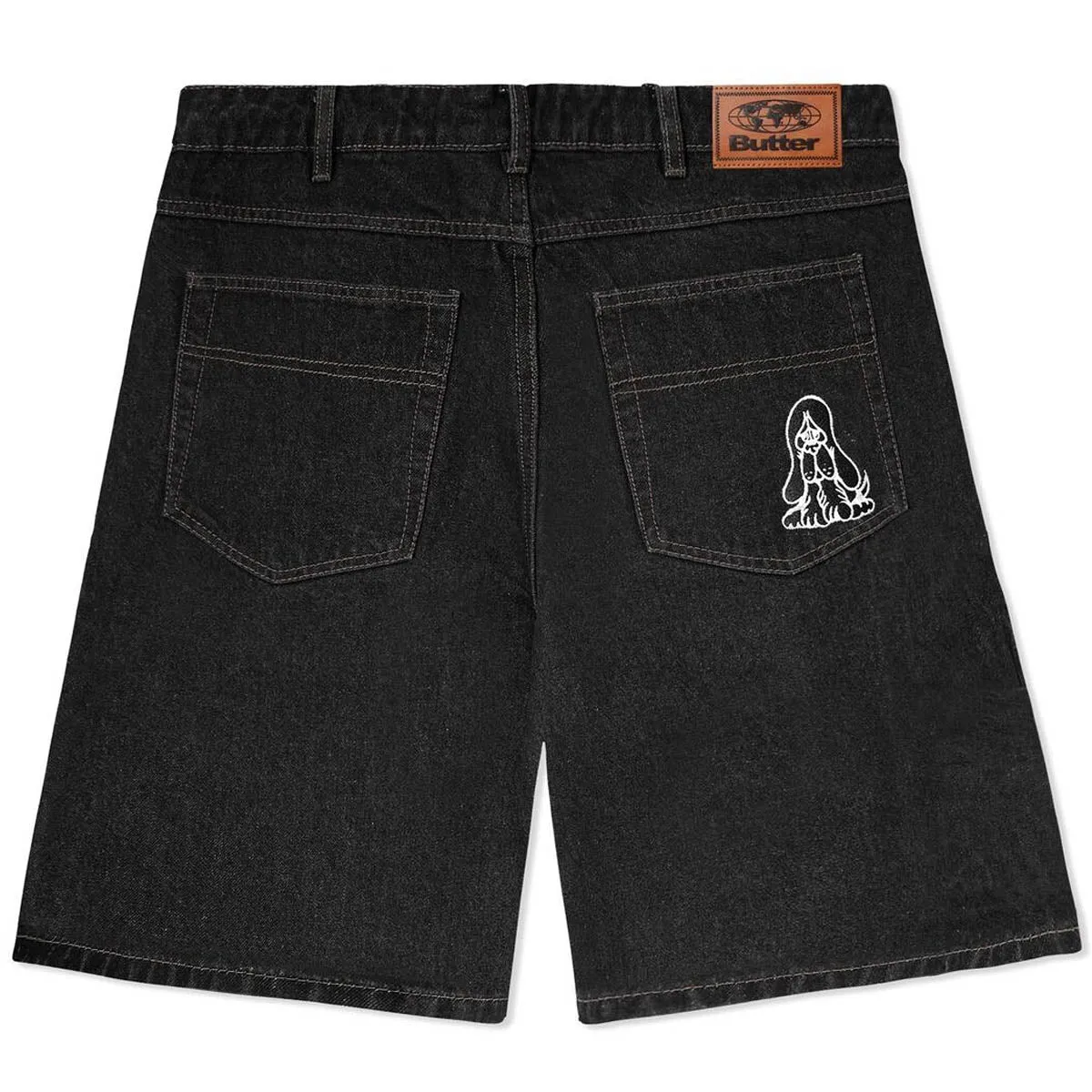 Butter Goods - Hound Denim Shorts Washed Black