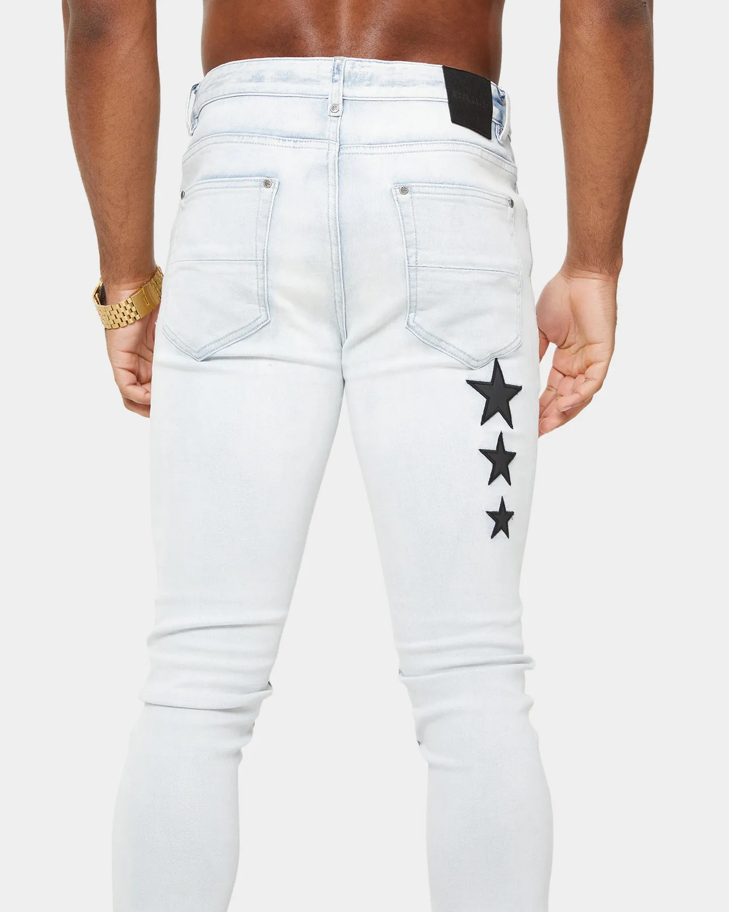 Carre Étoiles Skinny Jeans Superwash Blue