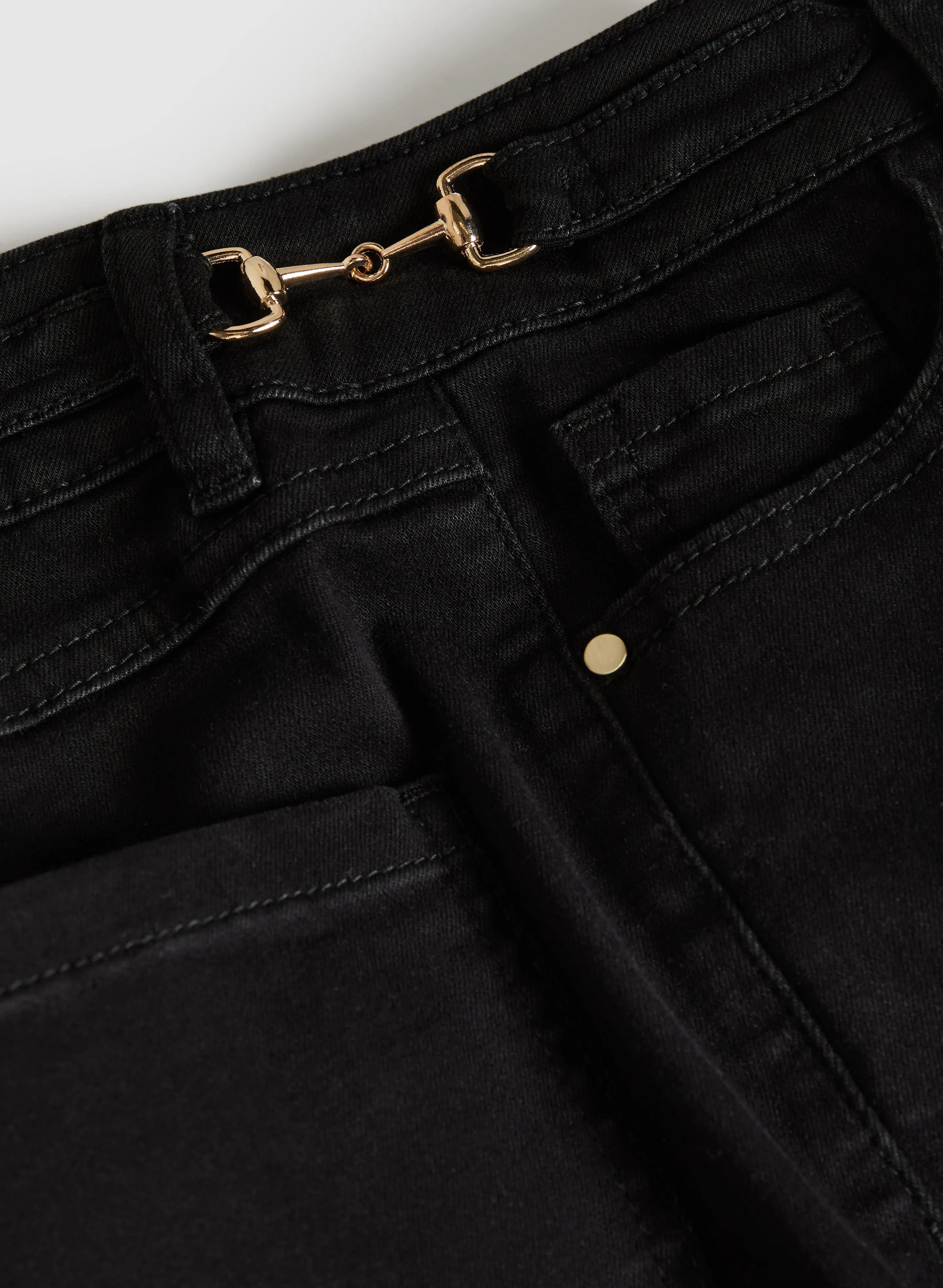 Chain Trim Bootcut Jeans