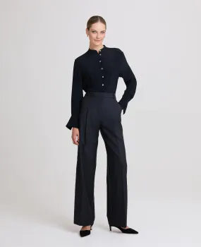 Cheston Wide Leg Wool Trousers