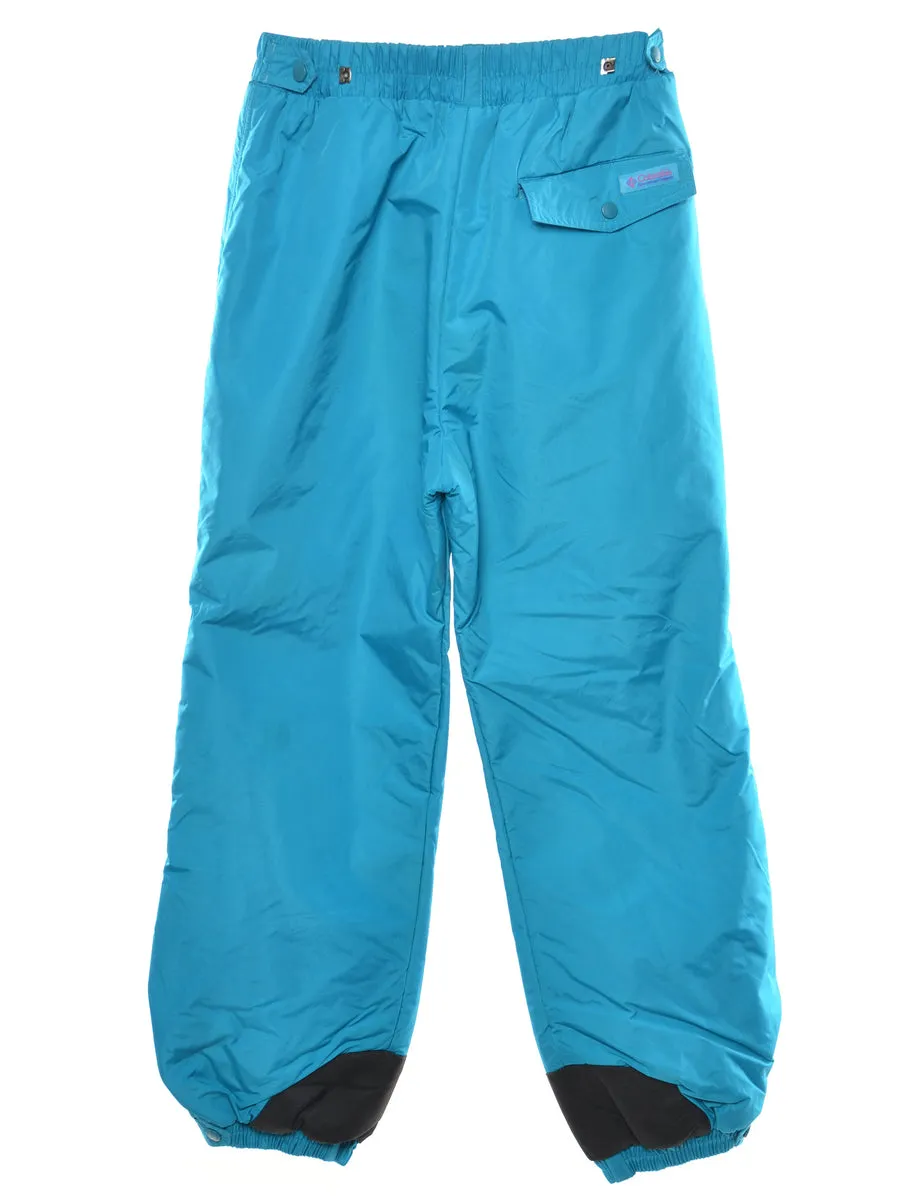 Columbia Wide Leg Turquoise Ski Trousers - W26