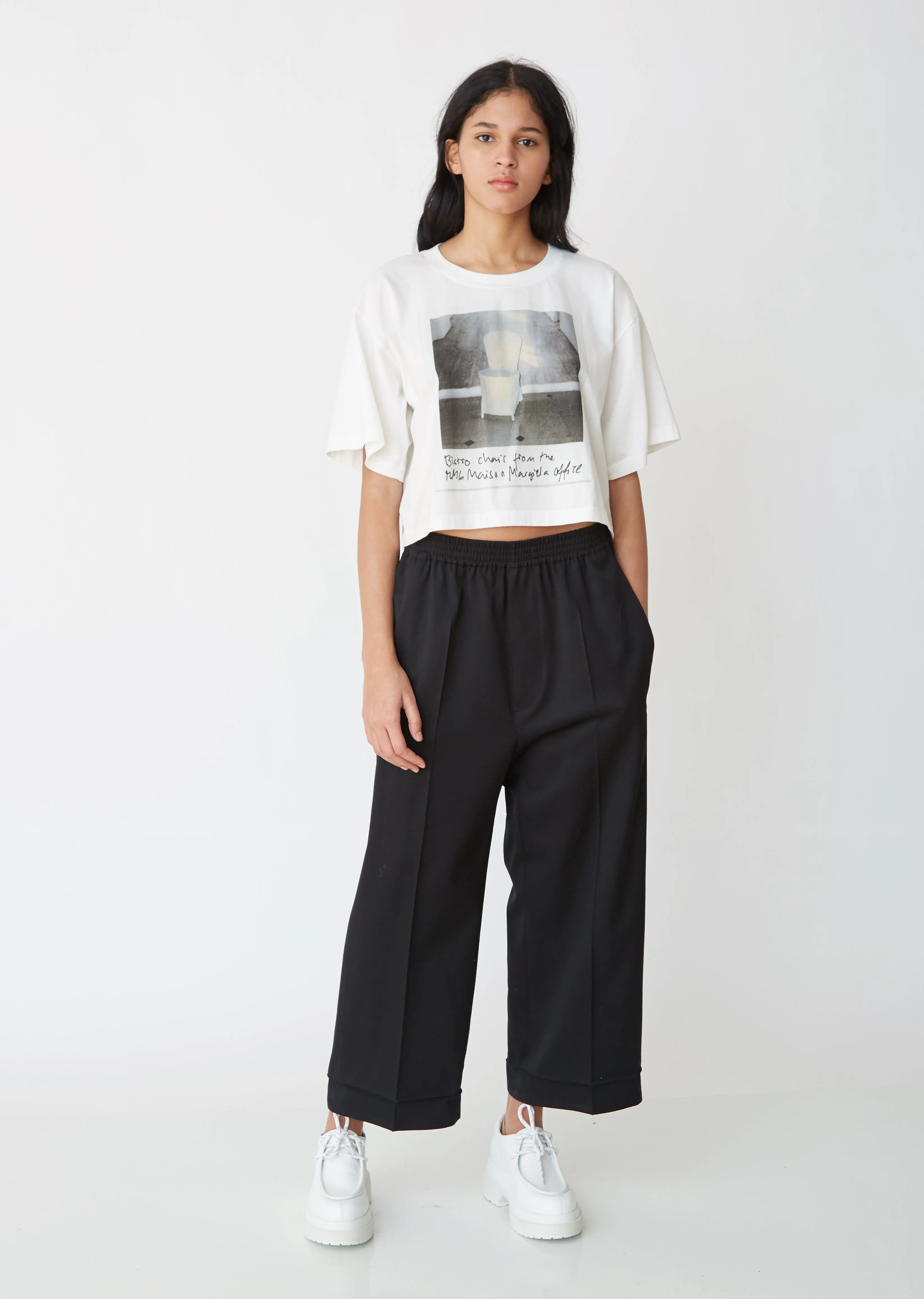 Cropped Wide Leg Trousers