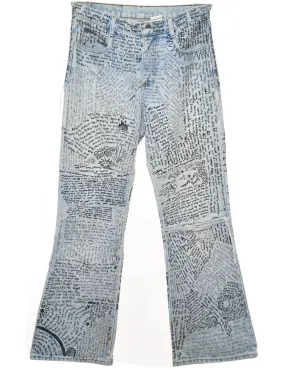 Customised Bootcut Light Wash Jeans - W30 L31