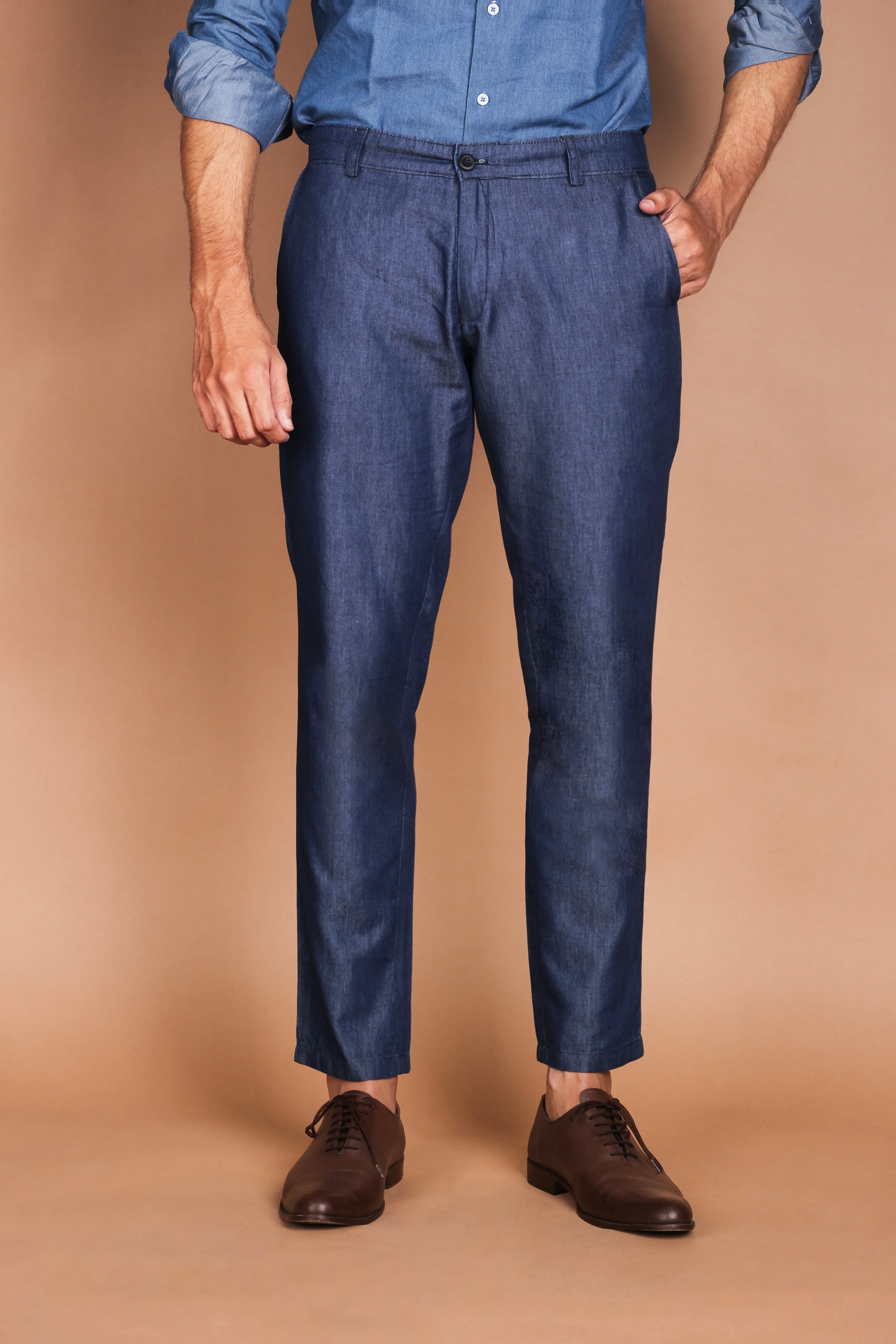 Denim Dark Wash Trousers