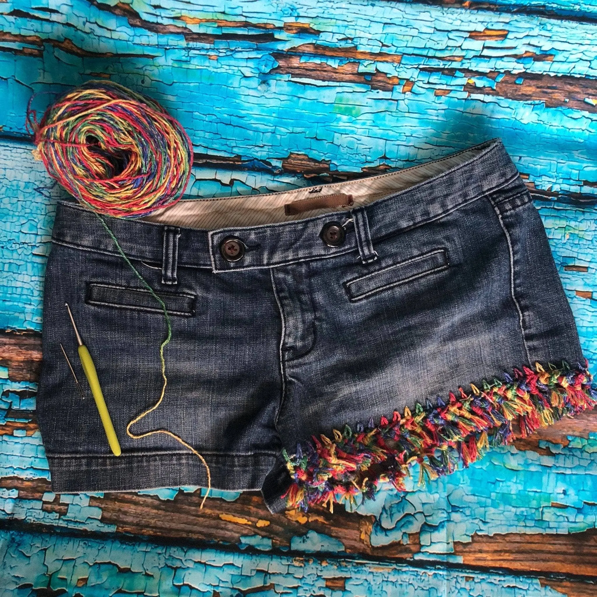 DIY Upcycled Fringe Shorts Kit