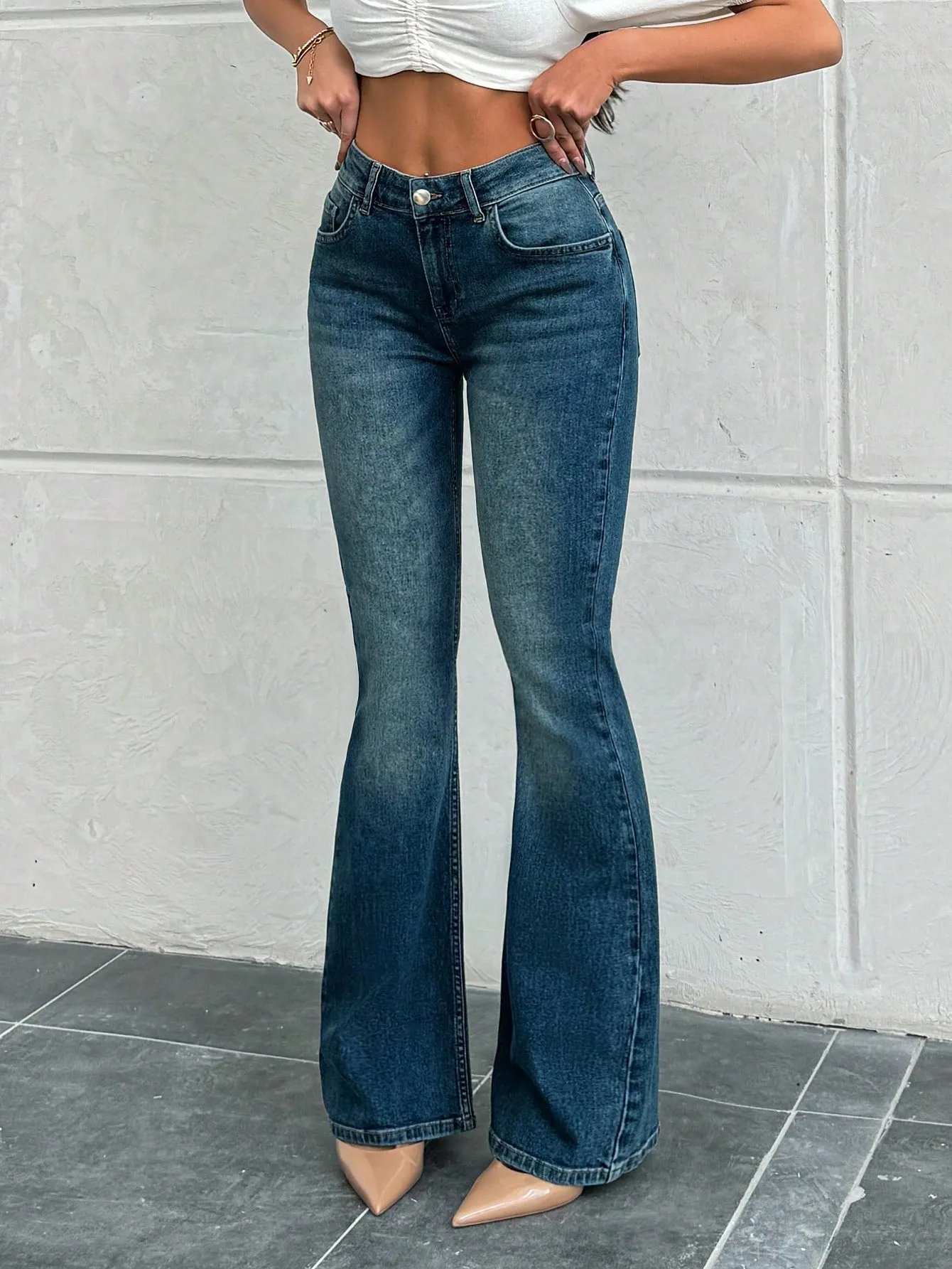 Dusk Blue Wash Bootcut Jeans