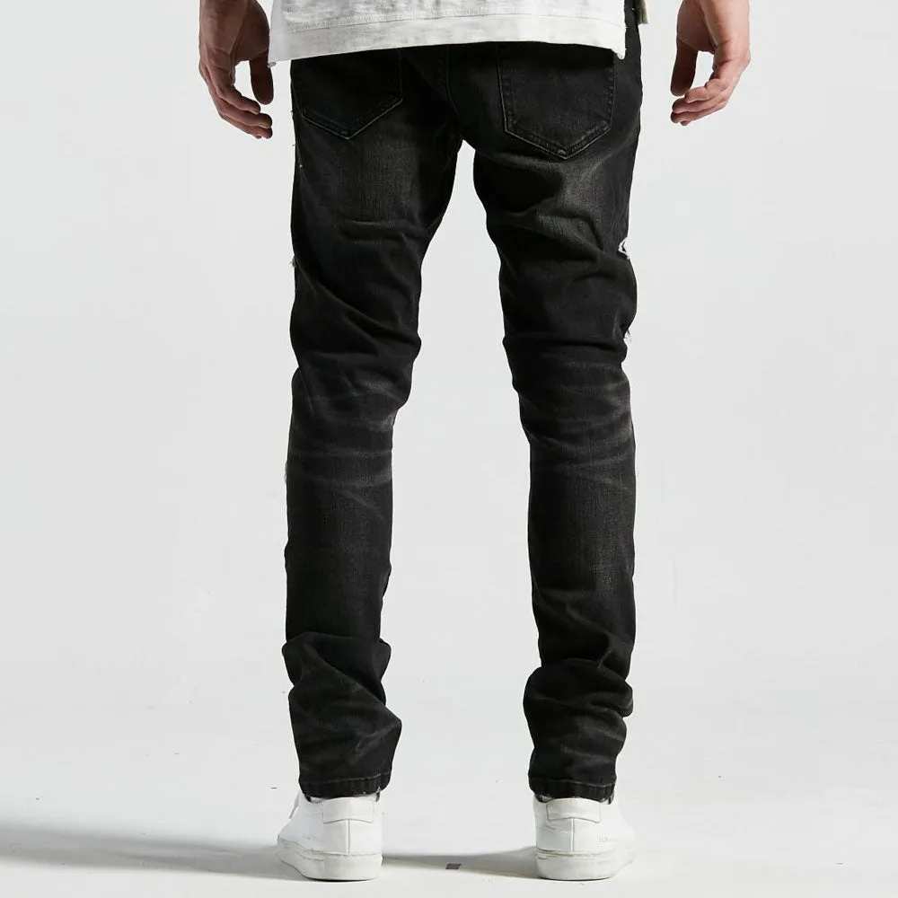 Embellish Luciano Ripped Denim Jeans in Black