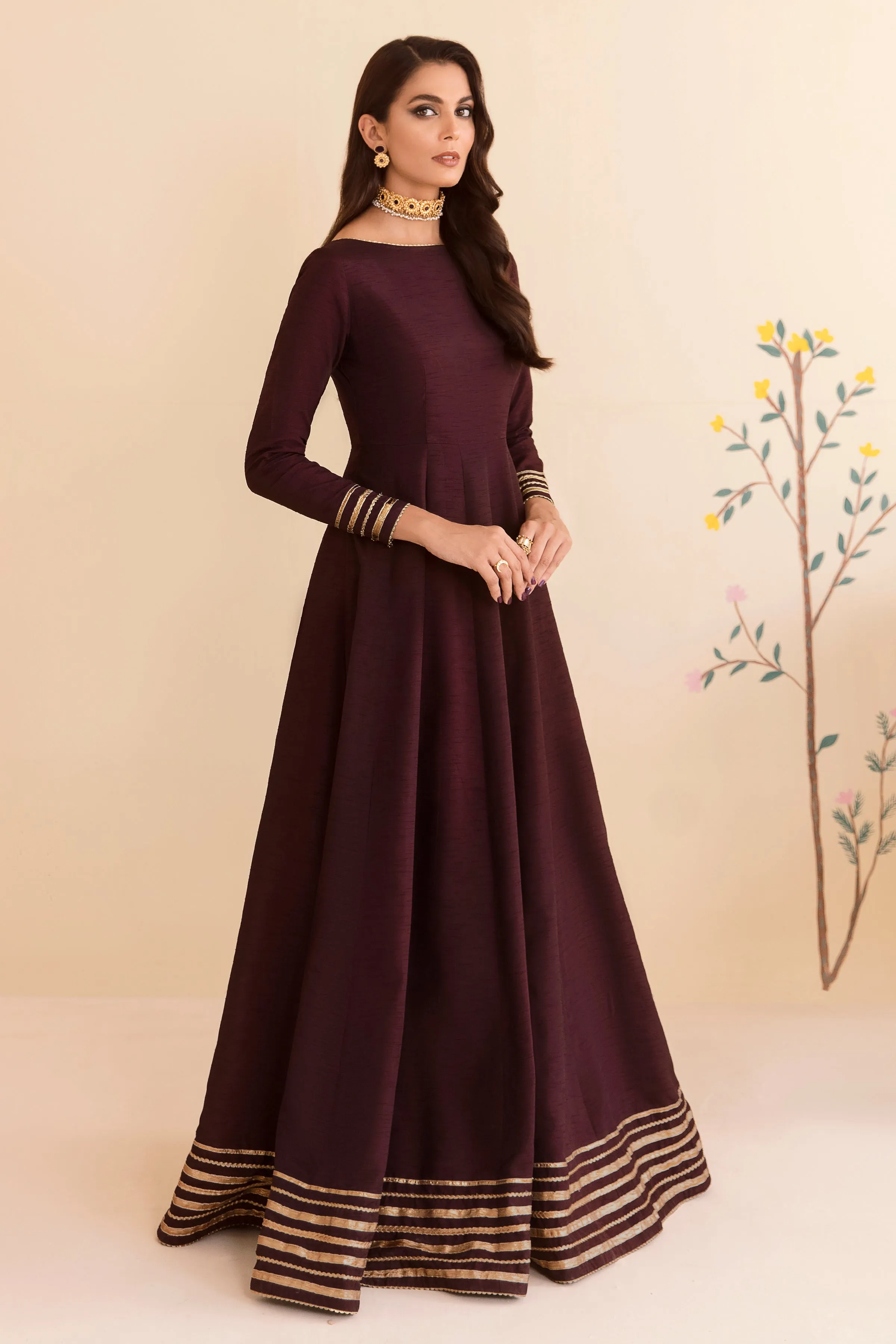 Embroidered Velvet Formal VF-2041