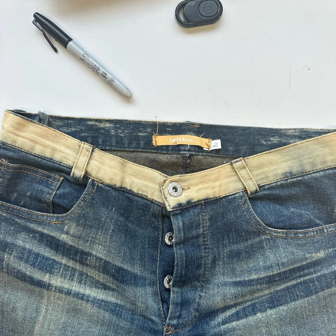 flared cargo jeans