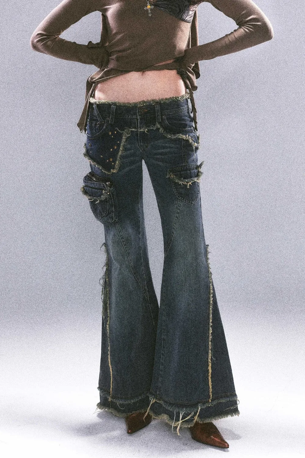 Frayed Denim Jeans