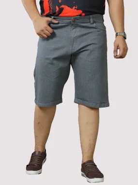 Gray Denim Shorts Men's Plus Size