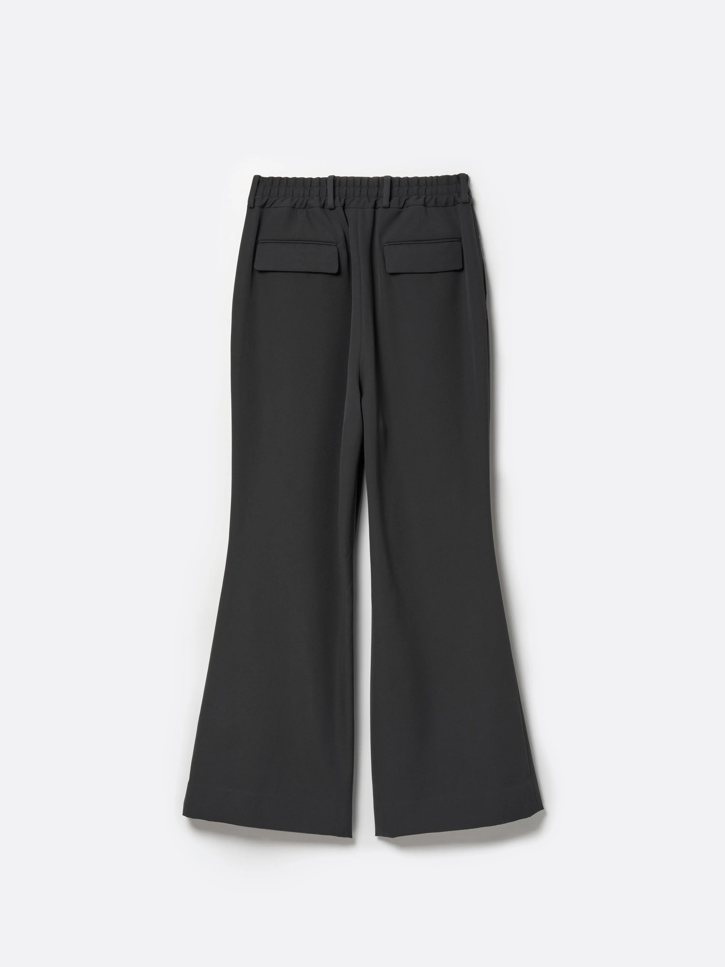 HEAVY WOOL GABARDINE FLARE EASY TROUSERS .12【SLATE GREY】