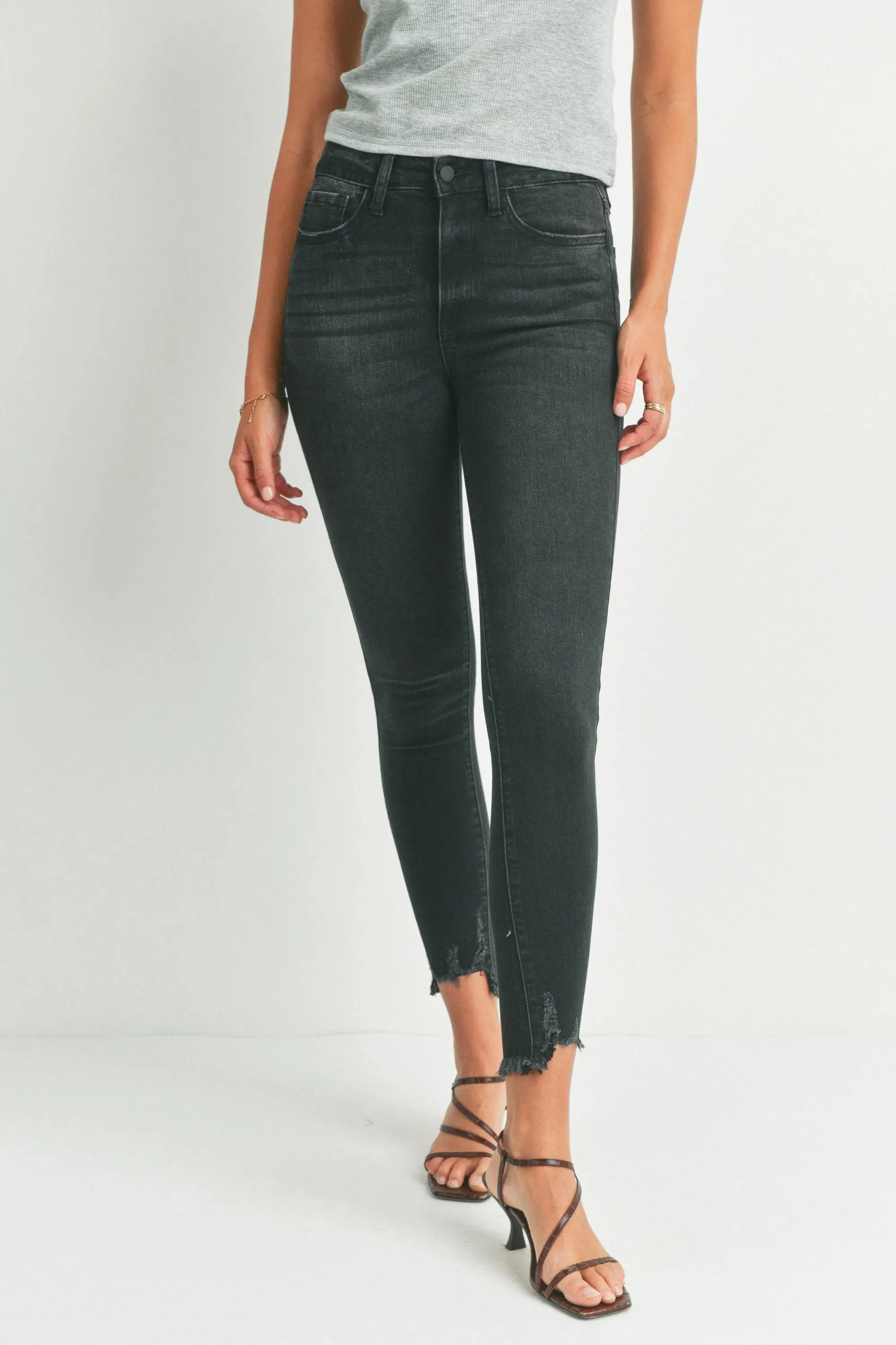 HIGH RISE ANKLE SKINNY DENIM