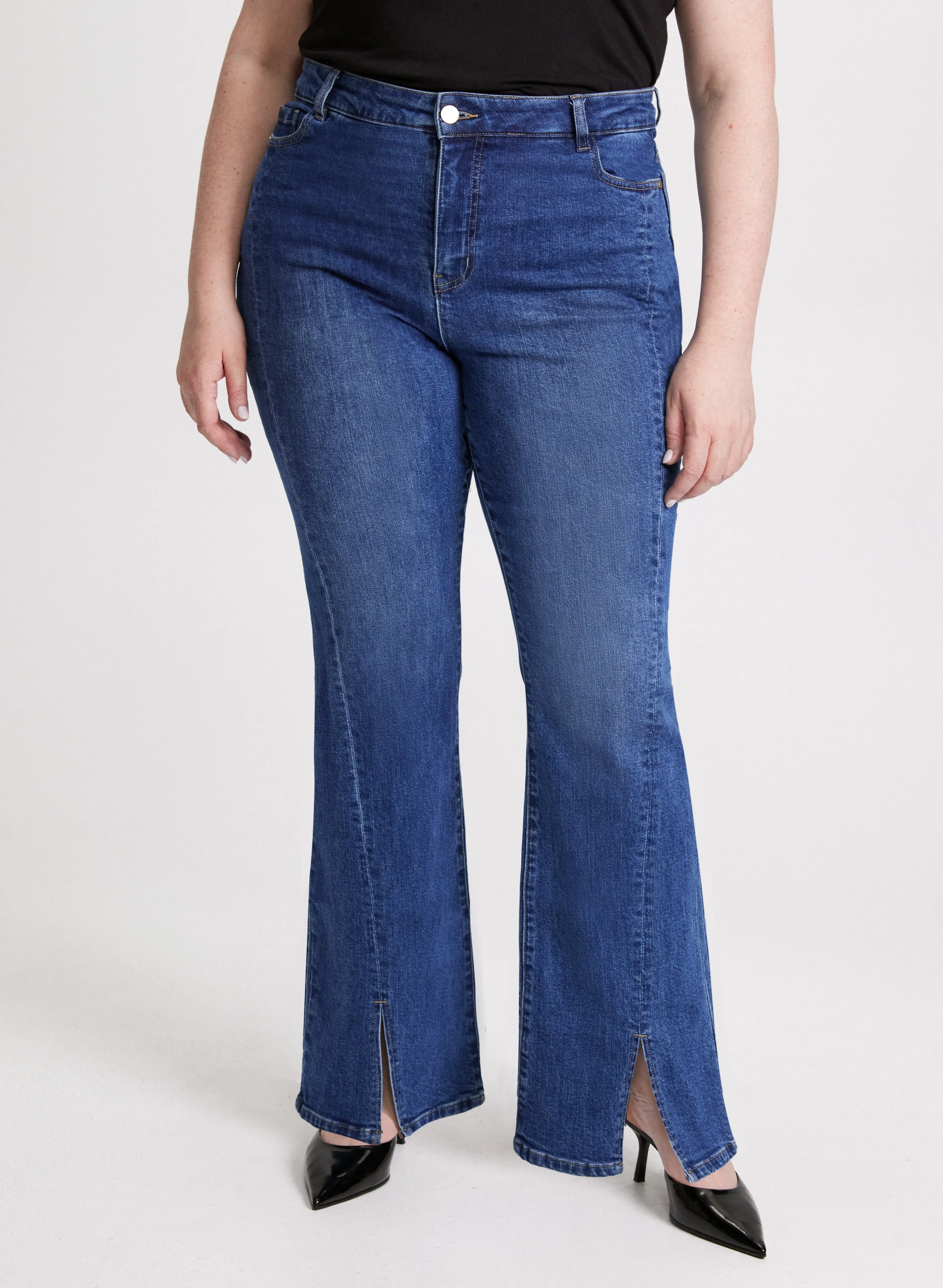 High Rise Flared Leg Jeans