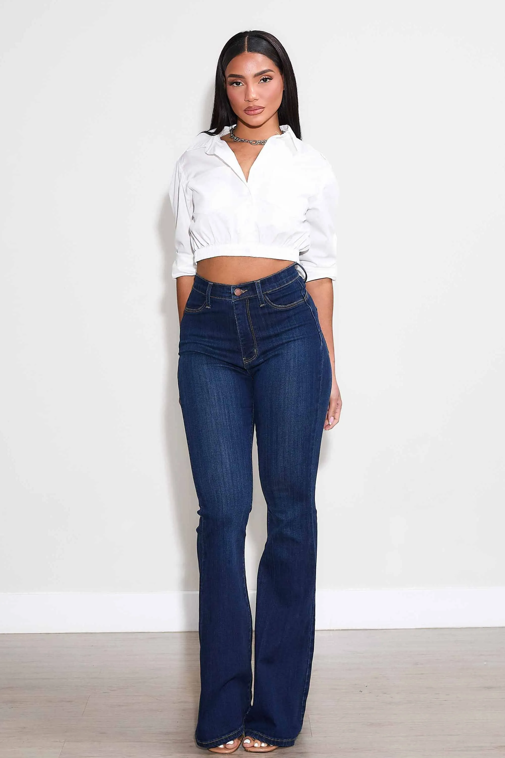 High Waisted Core Flare Jeans