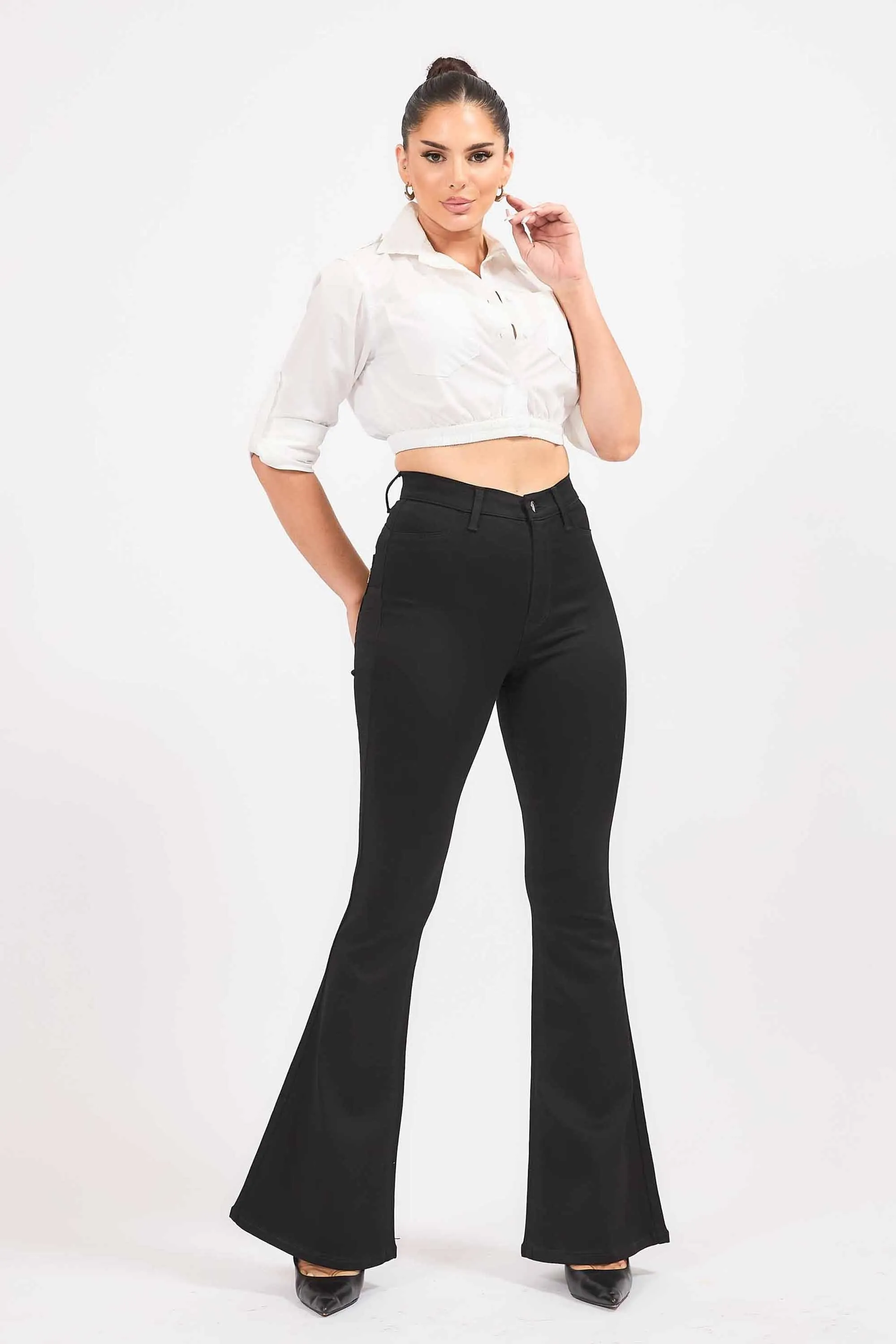 High Waisted Core Flare Jeans