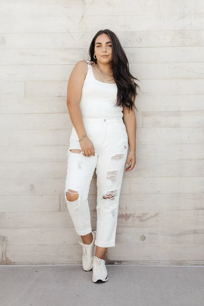 Idabel Distressed Mom Jeans - FINAL SALE