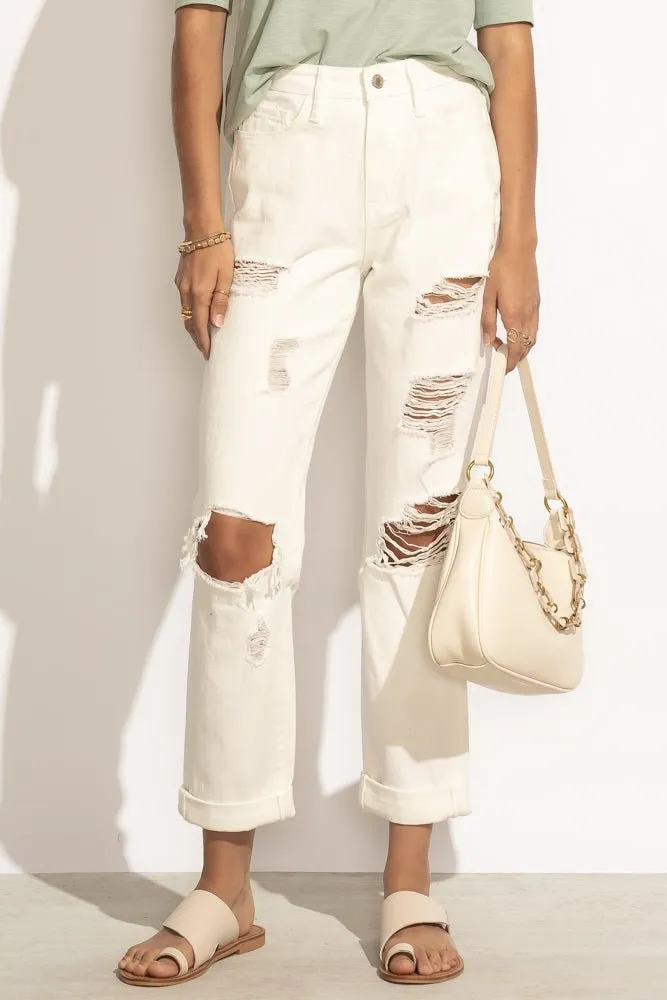 Idabel Distressed Mom Jeans - FINAL SALE