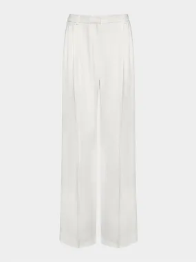 Ivory wide tailored trousers