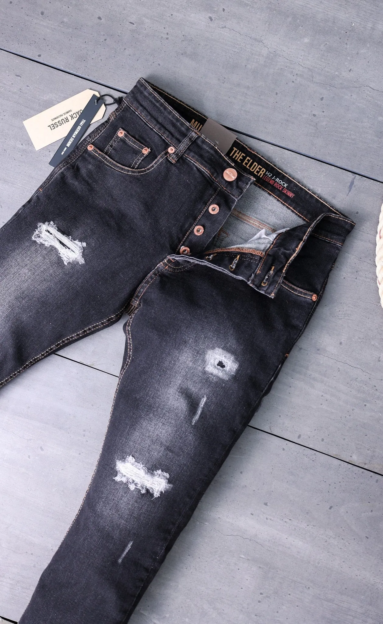 Jack Russel - Men Jeans - Handwerk J-ROCK Skinny Fit Black