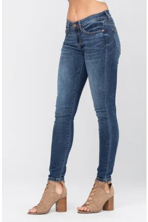 JB107 - CURVY SKINNY JEANS MID WASH