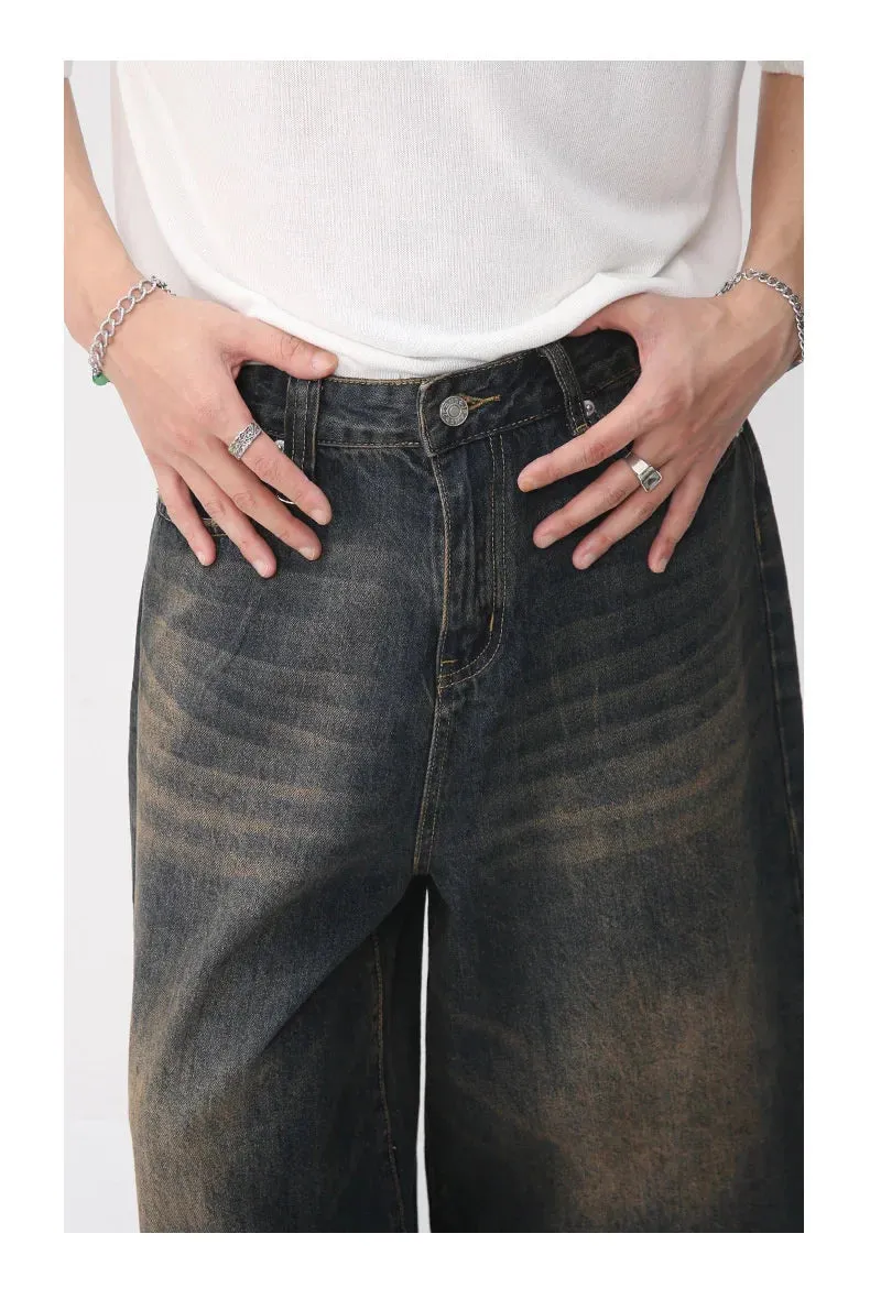 Long Length Baggy Vintage Wash Jorts