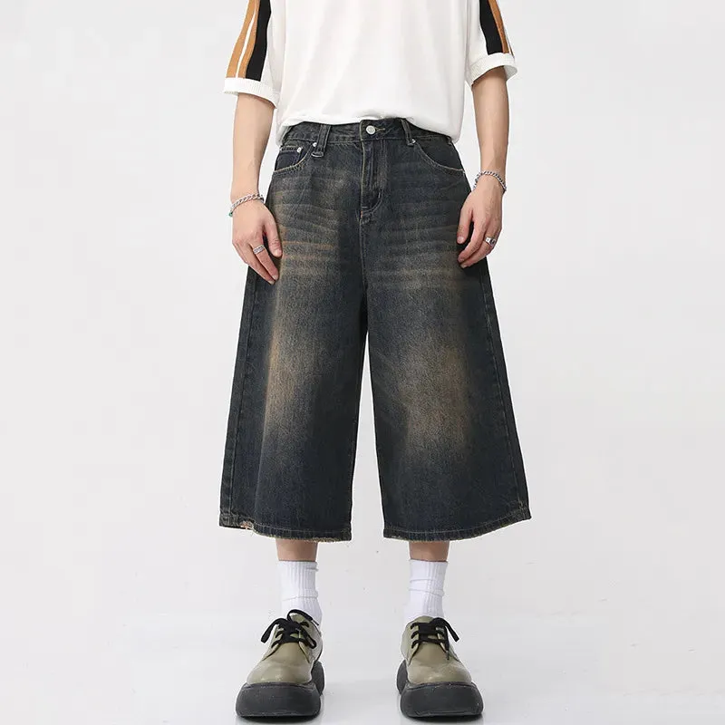 Long Length Baggy Vintage Wash Jorts