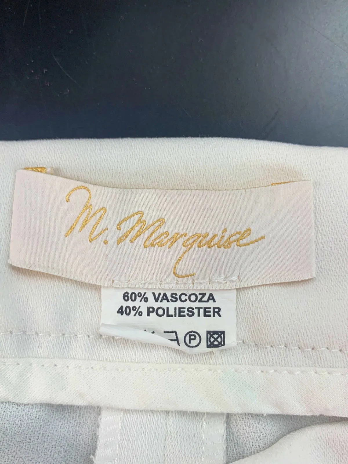 M Marquise White Wide-Leg Trousers UK 14