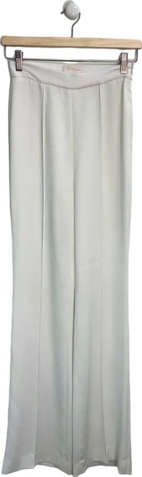 M Marquise White Wide-Leg Trousers UK 14