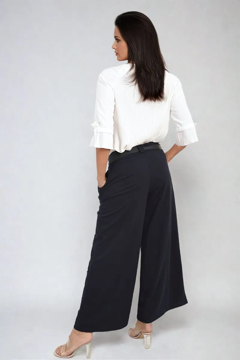 Mariana Belted High Waist Wide Leg Trouser