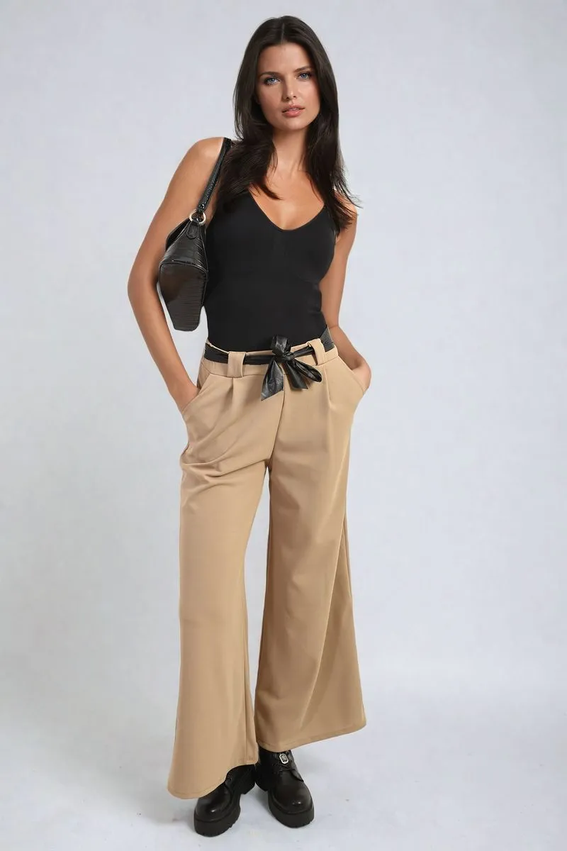 Mariana Belted High Waist Wide Leg Trouser