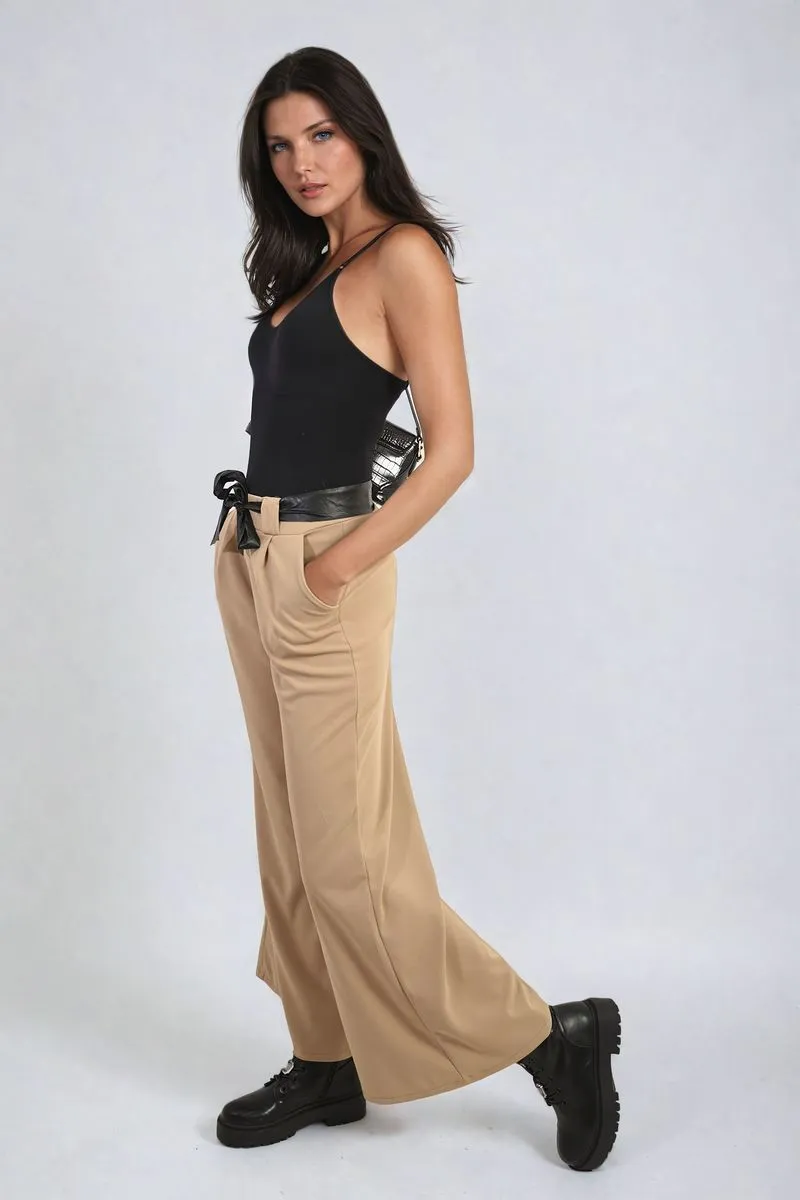 Mariana Belted High Waist Wide Leg Trouser