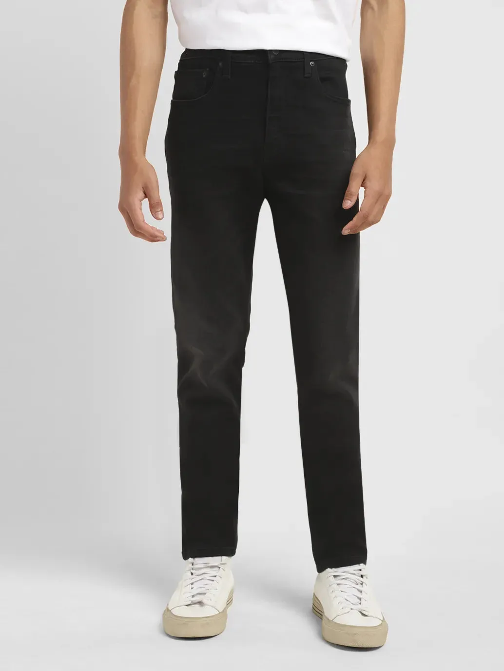 Men's Black Skinny Taper Jeans