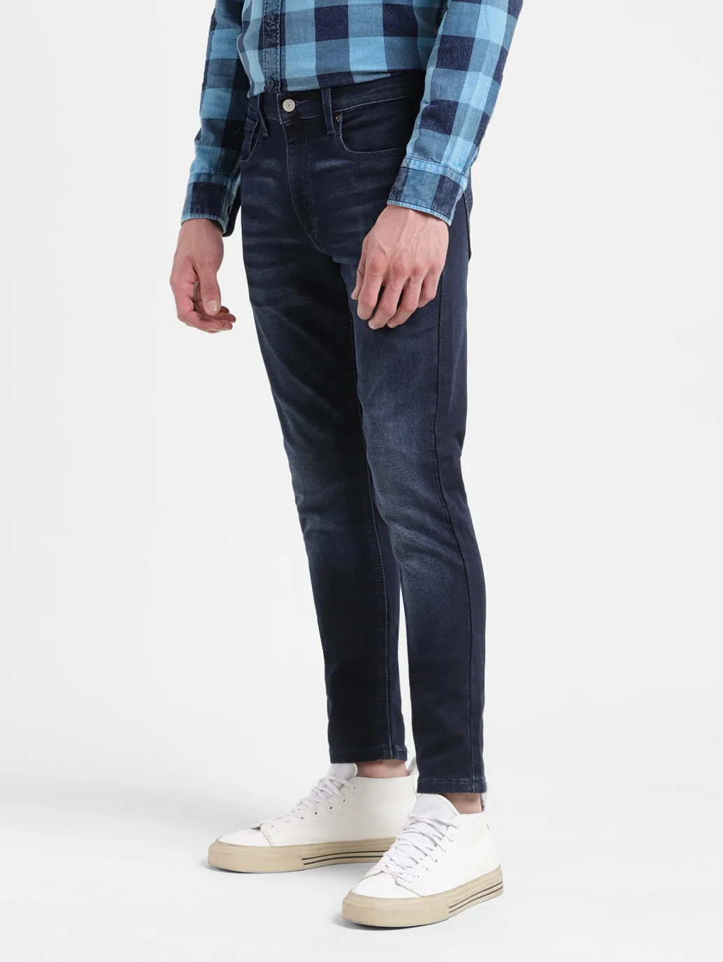 Men's Skinny Tapered Blue Jeans