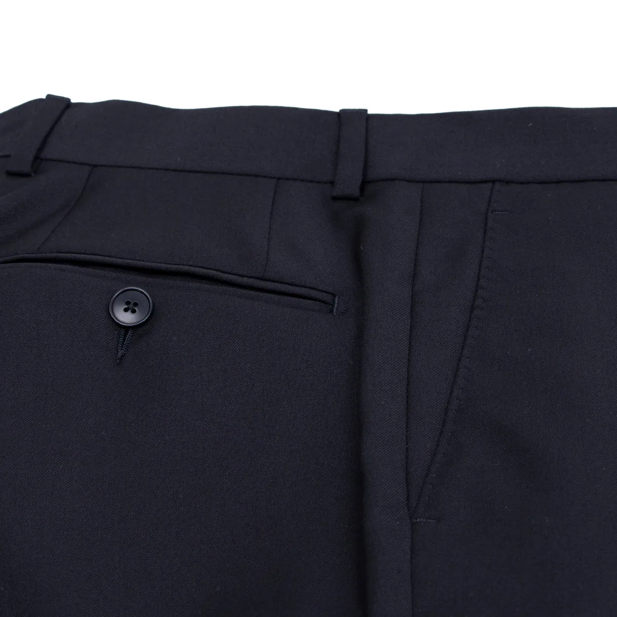 Navy Signature Super 110's Wool Regular Fit Trousers