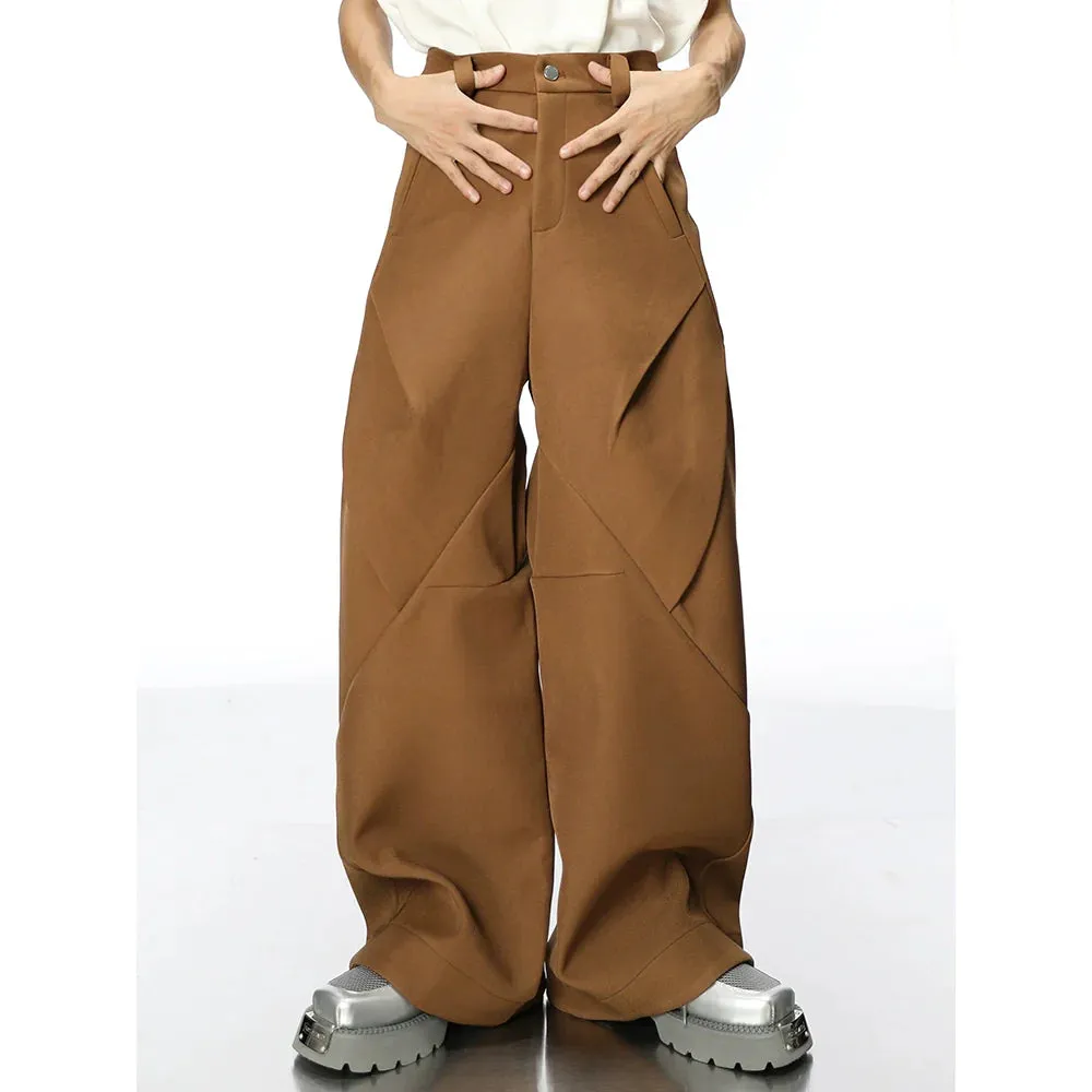 Oversized Camel-Colored Hoodie and Wide-Leg Trousers Set