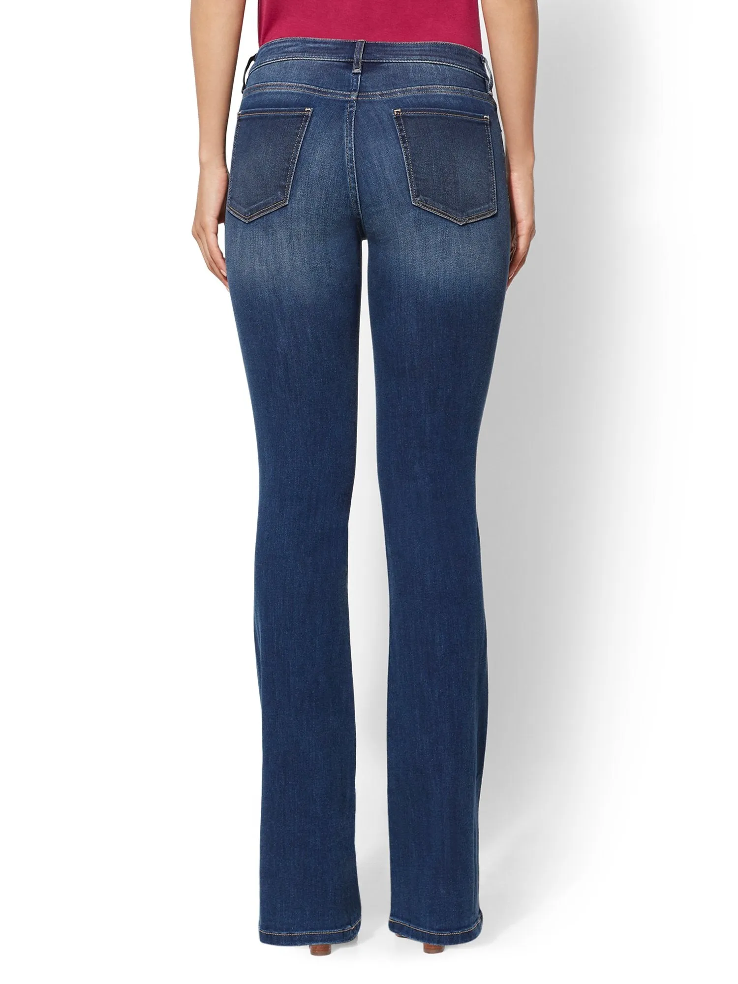 Petite Mid-Rise Curvy Bootcut Jeans - Blue Honey