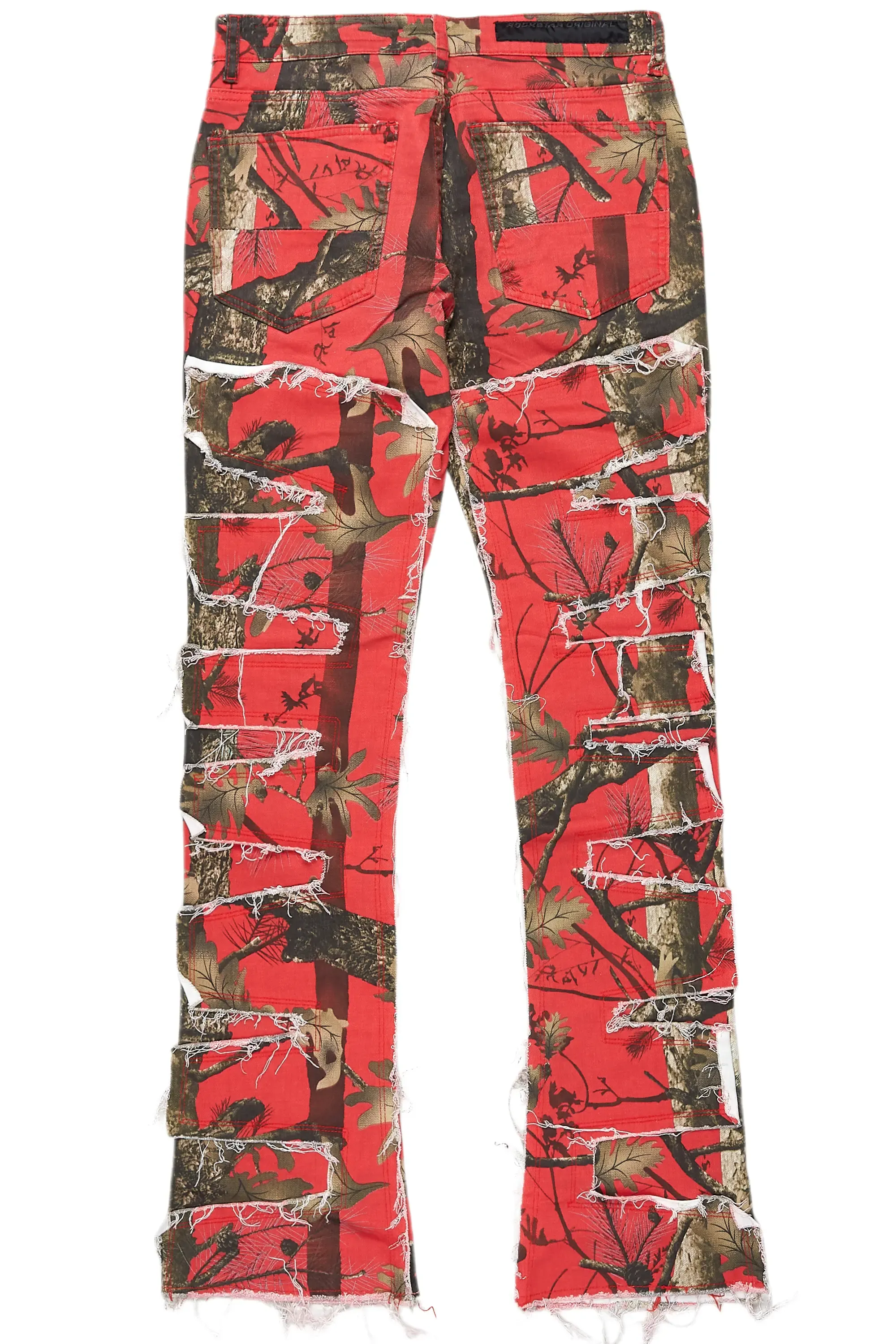 Shake Red Tree Camo Stacked Flare Jean