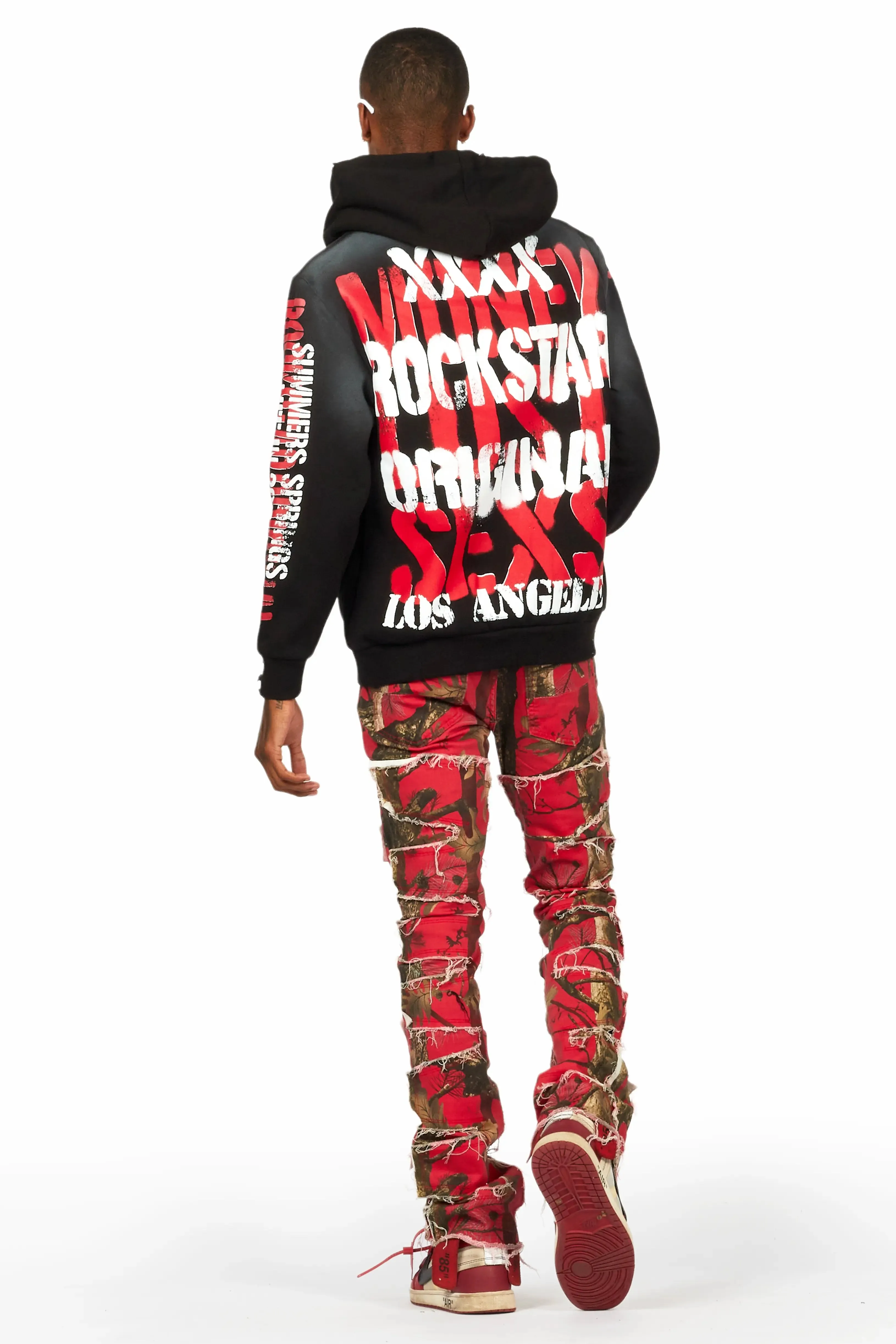 Shake Red Tree Camo Stacked Flare Jean