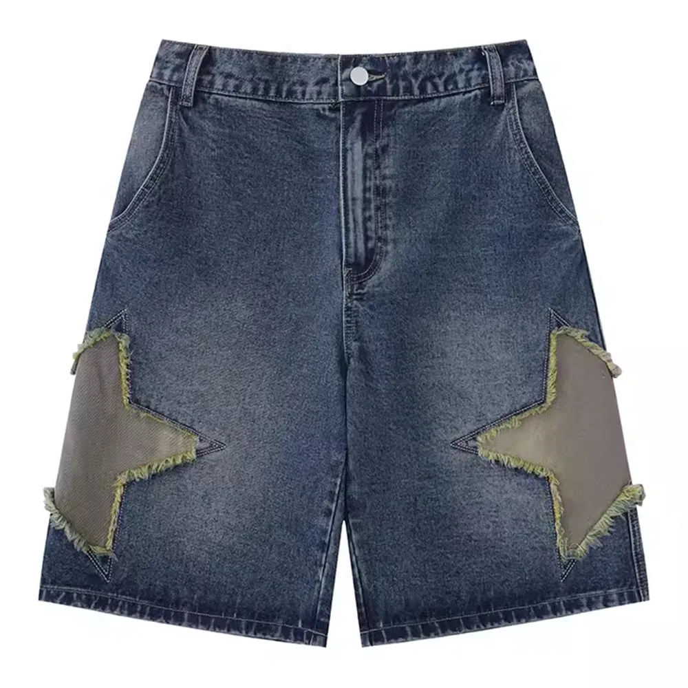 Star Patch Denim Shorts