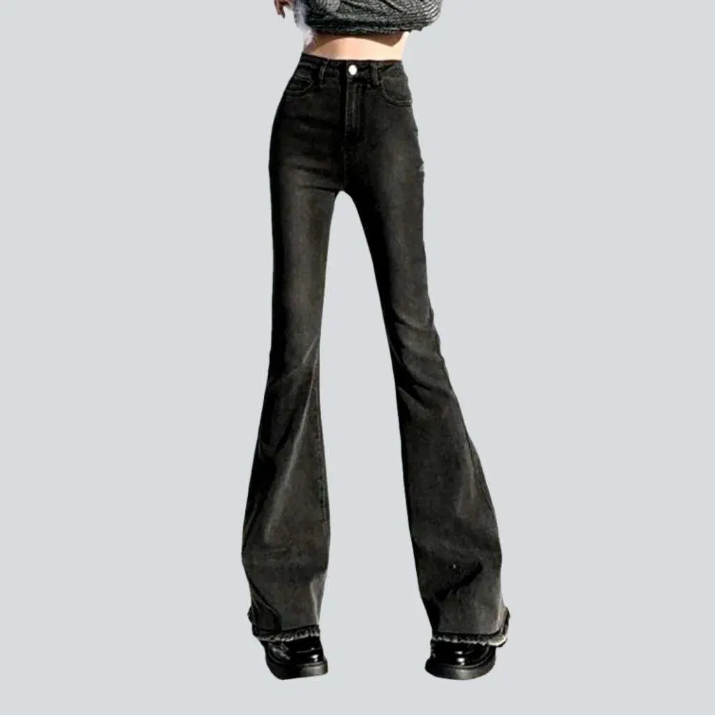 Stonewashed street jeans
 for women