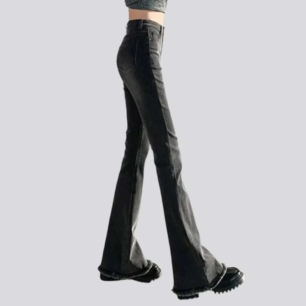 Stonewashed street jeans
 for women